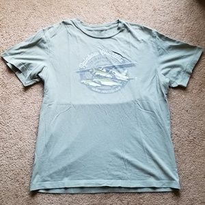 Mens Olive Green Graphic Tee